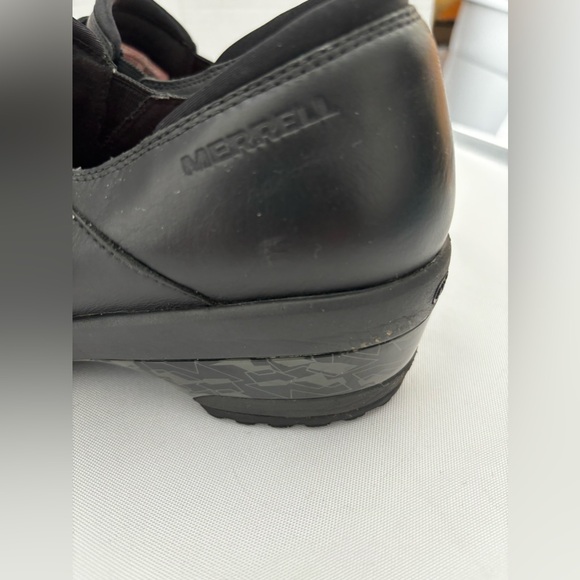 MERREL WOMENS BLACK VALETTA SLIP ON WORK SHOES ADJUSTABLE STRAP WORK SHOES SZ 9 - Picture 6 of 10